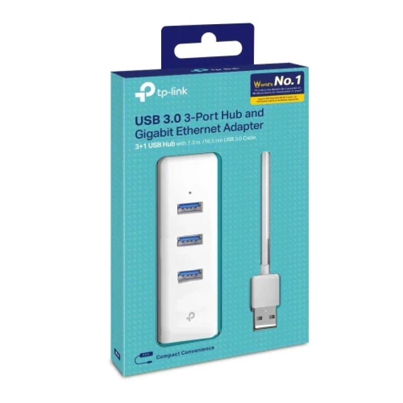 Мережевий адаптер USB TP-LINK UE330, White, 1xGLan, USB 3.0, RTL8153