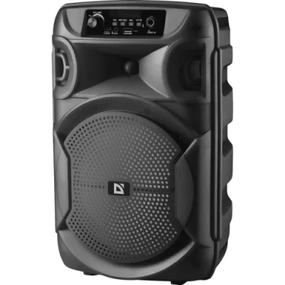 Колонка портативна Defender Boomer 12, Black, 15 Вт, Bluetooth 5.4, USB-А/USB-C, AUX, 1500 mAh, RGB підсвічування, LED дисплей, MP3-плеєр, TWS, дальність дії до 10 м, кабель 0.8 м, FM (65412)
