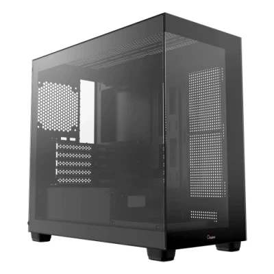 Корпус Ocypus Gamma C52, Black, Mid Tower, без БЖ, для Micro ATX / Mini ITX, 1xUSB 3.0 / 2xUSB 2.0, макс. CPU - 170 мм / GPU - 425 мм, бічна та передня панель із загартованого скла (Gamma-C52-BKD000XX-GL)