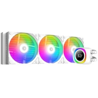 Система рідинного охолодження ID-Cooling FX360 TD White, Thermal display, 3x AS-120-ARGB V2 PWM, 300～2000±10%RPM, Intel:1851/1700/1200/2066/2011/1366/115x, AMD: AM4/AM5, до 350 Вт