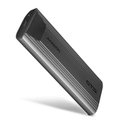 Кишеня зовнішня Axagon GTS, Grey, M.2, Type-C 3.2 Gen 2, 1xM.2 NVMe / SATA, формат 2230/2242/2260/2280, алюмінієвий корпус (EEM2-GTS2)