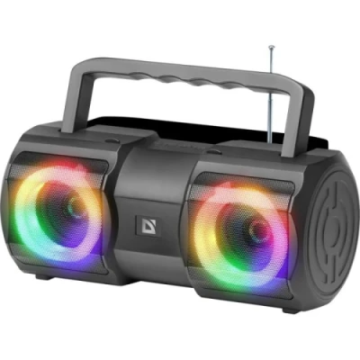 Колонка портативна Defender Beatbox 20, Black, 20 Вт, Bluetooth 5.1, FM-приймач, MP3-плеєр, LED підсвічування, AUX, USB-А, microSD, Type-C, 2400 mAh, радіус дії до 10 м (65420)