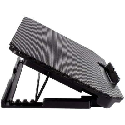 Підставка для ноутбука до 17" ColorWay Q100, Black, 2x12 см вентилятори, регулювання нахилу, синє LED підсвічування, 2xUSB, 390х368х40 мм, 800 г (CW-CLQ100) Підставка для ноутбука до 17" ColorWay Q100, Black, 2x12 см вентилятори, регулювання нахилу, синє LED підсвічування, 2xUSB, 390х368х40 мм, 800 г (CW-CLQ100)