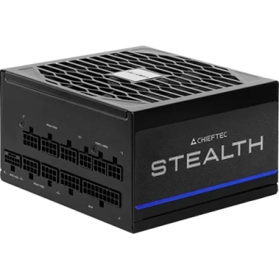 Блок живлення 1000 Вт, Chieftec STEALTH, Black, модульный, 80+ Platinum, 135 мм FDB, 2xMolex / 10xSATA / 1x16-pin / 3x6+2-pin / 2x4+4-pin / 1x20+4-pin, захист AFC/OPP/OTP/OVP/SCP/SIP/UVP/OCP, ATX 12V 3.1 (SPX-1000-FC)
