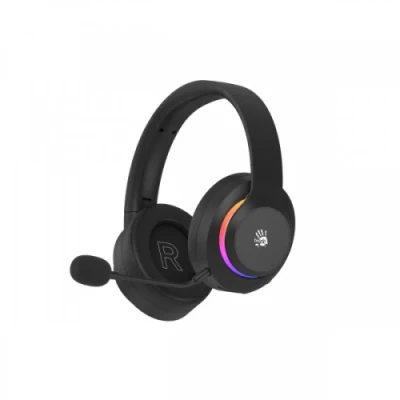 Навушники бездротові Bloody GR520, Black, Bluetooth 5.3 / USB 2.4 GHz / 3.5 мм, мікрофон, динаміки 50 мм, RGB підсвічування, 16 Ом, 105 дБ, 1050 mAh