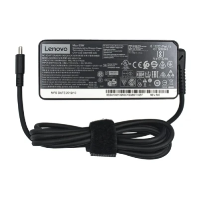 Блок живлення для ноутбуків Lenovo Black, Type-C, 65 Вт, 20V / 3.25A; 15V / 3A; 9V / 2A; 5V / 2A (ADLX65YCC3A)