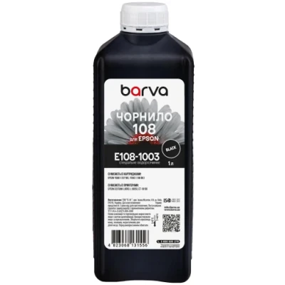 Чорнило Barva Epson 108, Black, для L8050/L18050, 1 л, водорозчинне (E108-1003)