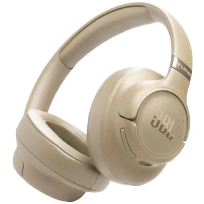 Навушники бездротові JBL Tune 780NC, Beige, Bluetooth, Mini jack 3.5 мм, USB-C, мікрофон, ANC, 32 Ом, 98 дБ, 690 мА·год, час роботи до 76 год, радіус дії до 10 м, кабель 1.2 м (JBLT780NCBEG)