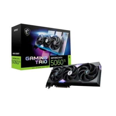 Відеокарта GeForce RTX 5060 Ti, MSI, GAMING TRIO OC, 8Gb GDDR7, 128-bit, HDMI/3xDP, 2662/28000 MHz, 16-pin (G506T-8GTC)