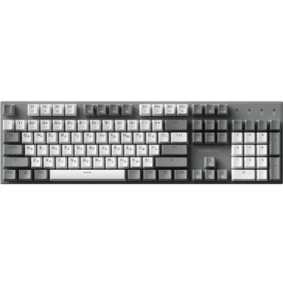 Клавіатура GamePro Genesis Metallic, Grey, USB, механічна (перемикачі Outemu RED), біле LED підсвічування, 104 кнопки (100%), 1.75 м, UA/EN (MK144G)