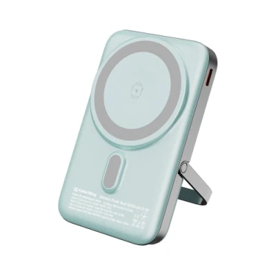 Універсальна мобільна батарея 10000 mAh, ColorWay, Aquamarine, 22.5 Вт, 2xType-C (PD3.0), бездротова зарядка MagSafe (15 Вт), LED дисплей (CW-PB100LPA2MT-WPDD)