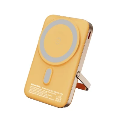 Універсальна мобільна батарея 10000 mAh, ColorWay, Amber, 22.5 Вт, 2xType-C (PD3.0), бездротова зарядка MagSafe (15 Вт), LED дисплей (CW-PB100LPA2Y-WPDD)
