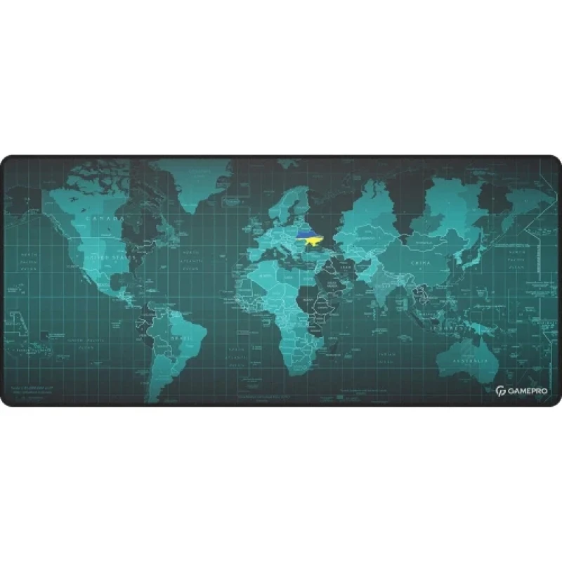 Килимок GamePro MP275M "World Map", 900 x 400 x 3 мм, мультипандекс / гума, поверхня "Speed / Control"