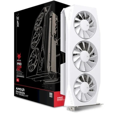 Відеокарта Radeon RX 9060 XT, XFX, Mercury OC (White Edition), 16Gb GDDR6, 128-bit, HDMI/2xDP, 3320/20000 MHz, 8-pin (RX-96TMERCW9)
