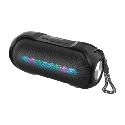 Колонка портативна 1.0 Defender Enjoy S400, Black, 5 Вт, Bluetooth, MP3, AUX, Bluetooth, MicroSD (до 32 ГБ), USB, Type-C, FM, LED підсвічування, IP55, час роботи до 6 год, радіус дії до 10 м (65399)