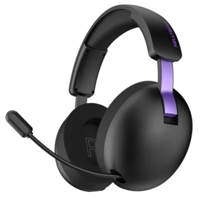 Навушники бездротові Hator Hellyberry HH30, Black, Bluetooth 6.0 / USB 2.4GHz / 3.5 мм, мікрофон, динаміки 50 мм, 1000 mAh (Type-C)
