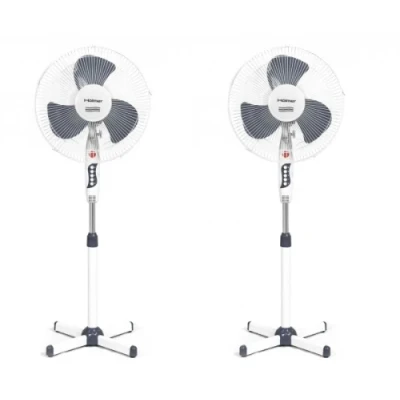 Вентилятор підлоговий Holmer HFS-1216G (відвантаження кратно 2 шт), White/Grey, 35 Вт, 3 швидкості, автоповорот, 3 лопасті, діаметр 40 см