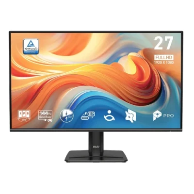 Монітор 27" MSI PRO MP272 E14C, Black, IPS, 1920x1080 (16:9), 1 мс, 144 Гц, 300 кд/м², 1500:1, 178°/178°, HDMI, Type-C, 2 x 2 Вт, VESA 100x100, AMD FreeSync