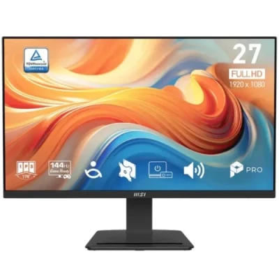 Монітор 27" MSI PRO MP273 E14A, Black, IPS, 1920x1080 (16:9), 1 мс, 144 Гц, 250 кд/м², 1500:1, 178°/178°, HDMI/VGA/DP, 2 x 3 Вт, VESA 100x100, AMD FreeSync