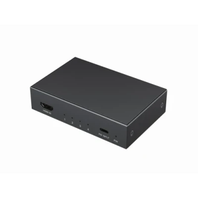 Розгалужувач HDMI сигналу, Cablexpert DSP-HDMI4K-4P-01, Black, на 4 порти HDMI, 4K / 30 Гц, живлення Type-C (5V/2A)