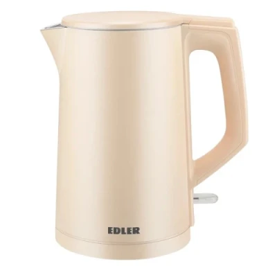 Електрочайник Edler EK6485SL, Soft Biege, 1500W, 1.8 л, дисковий, двошаровий корпус, захист від перегріву, захист від кипіння без води