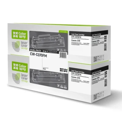 Картридж Canon 070, Black, MF461/MF463/MF465, LBP243/LBP246, 3000 стор, ColorWay, Dual Pack (CW-C070FM)