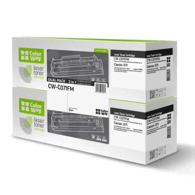Картридж Canon 071, Black, MF272/MF275, LBP122, 1200 стор, ColorWay, Dual Pack (CW-C071FM)