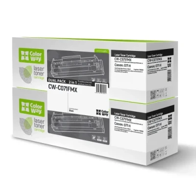 Картридж Canon 071H, Black, MF272/MF275, LBP122, 2500 стор, ColorWay, Dual Pack (CW-C071FMX)
