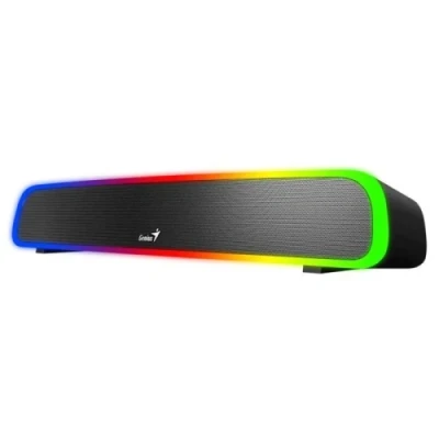 Саундбар Genius 200BT, Black, 4 Вт, 3.5 мм / Bluetooth 5.1, RGB підсвічування (10 режимів), дротовий пульт, живлення від USB