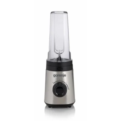 Блендер Gorenje BSM600E, Inox, фітнес-блендер, 320W, чаша 0,6 л, захист від увімкнення без чаші, імпульсний режим (BSM600E)