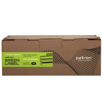 Картридж Canon 072H, Black, MF284/MF286/MF287/MF289, LBP171/LBP172, 4100 стор, Patron Green (PN-072HGL)