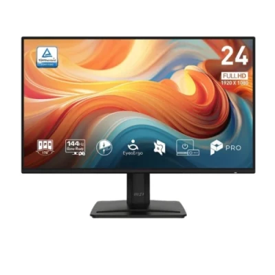 Монітор 23.8" MSI PRO MP242 E14A, Black, IPS, 1920x1080 (16:9), 1 мс, 144 Гц, 300 кд/м², 1500:1, 178°/178°, HDMI/DP/VGA, 2 x 2 Вт, VESA 100x100, Adaptive Sync (9S6-3PD1CT-011)