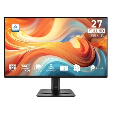 Монітор 27" MSI PRO MP275 E14L, Black, IPS, 1920x1080 (16:9), 1 мс, 144 Гц, 300 кд/м², 1500:1, 178°/178°, HDMI/VGA, 2 x 2 Вт, VESA 100x100, AMD FreeSync
