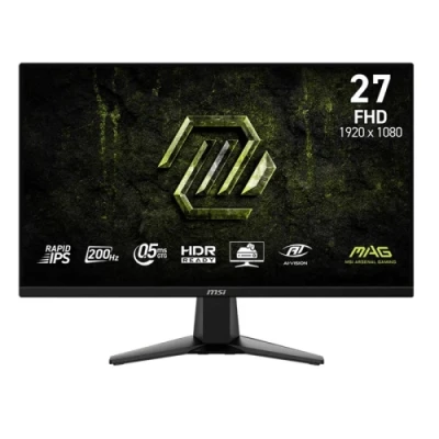Монітор 27" MSI MAG 275F E20, Black, Rapid IPS, 1920x1080 (16:9), 0.5 мс, 200 Гц, 300 кд/м², 1000:1, 178°/178°, 2хHDMI/DP, VESA 100x100, AMD FreeSync Premium