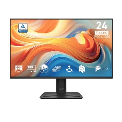 Монітор 23.8" MSI PRO MP242 E14C, Black, IPS, 1920x1080 (16:9), 1 мс, 144 Гц, 300 кд/м², 1500:1, 178°/178°, HDMI, Type-C, 2 x 2 Вт, VESA 100x100, AMD FreeSync