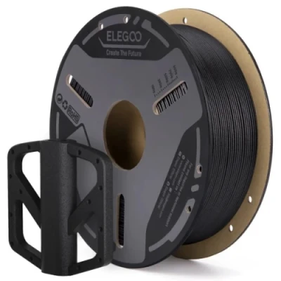 Пластик для 3D друку Elegoo, PETG-GF, Black, 1.75 мм, 1 кг, зі скловолокном (50.203.0636)