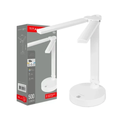 Лампа настільна Titanum TLTF-015W, White, 500 лм, 10 Вт, 3000K/4000K/6000K, сенсорний вимикач