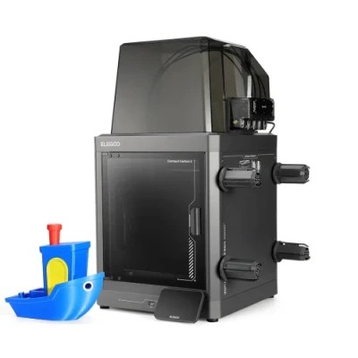 Принтер 3D Elegoo Centauri Carbon 2 Combo, Black, FDM, робоча область - 256x256x256 мм, закритий корпус, для PLA/PETG/ABS/ASA, нитки 1.75 мм, 5" сенсорний екран, WiFi / Lan (50.201.023300)