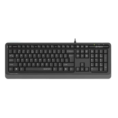 Клавіатура A4Tech FK10Q "Fstyler", Grey, USB, 12 мультимедійних кнопок, захист від бризок, 1.5 м