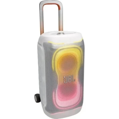 Колонка портативна 2.0 JBL PartyBox 330, White, 280 Вт, Bluetooth, USB, AUX, Optical, RGB підсвічування, полікарбонат/метал, керування зверху, IPX4, час роботи до 18 год (JBLPB330WHTEP)