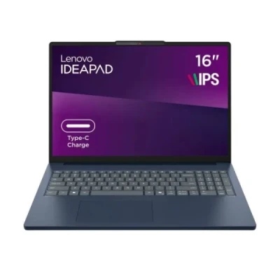 Ноутбук 16" Lenovo IdeaPad Slim 3 16IPH11 (83US006RRA) Blue, 16" (1920x1200, IPS, 60 Hz), Intel Core Ultra 5 322 (6x1.9-4.4GHz), 16GB DDR5, SSD 512GB, Radeon 660M, Wi-Fi 6, Bluetooth 5.3, 2хType-C/2xUSB 3.2, HDMI, 50Wh, DOS
