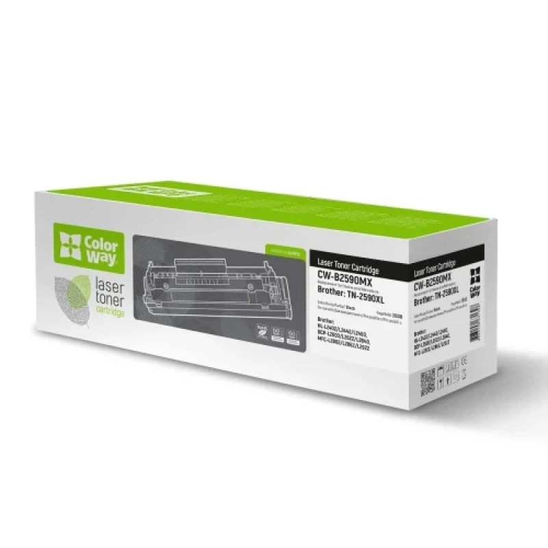 Картридж Brother TN2590XL, Black, DCP-L2600/L2622/L2640, HL-L2442/L2460, MFC-L2802/L2862/L2922, 3000 стор, ColorWay (CW-B2590MX)
