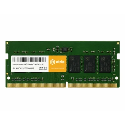 Пам'ять SO-DIMM, DDR5, 8Gb, 4800 MHz, Atria, 1.1V, CL40 (UAT54800CL46SK1/8)
