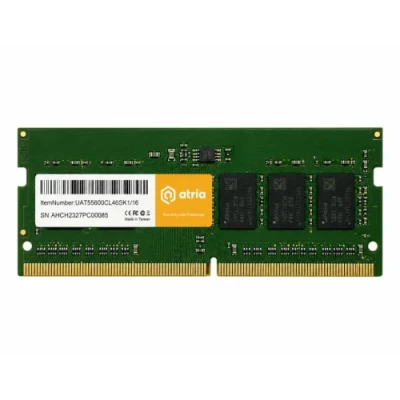 Пам'ять SO-DIMM, DDR5, 16Gb, 5600 MHz, Atria, 1.1V, CL46 (UAT55600CL46SK1/16)