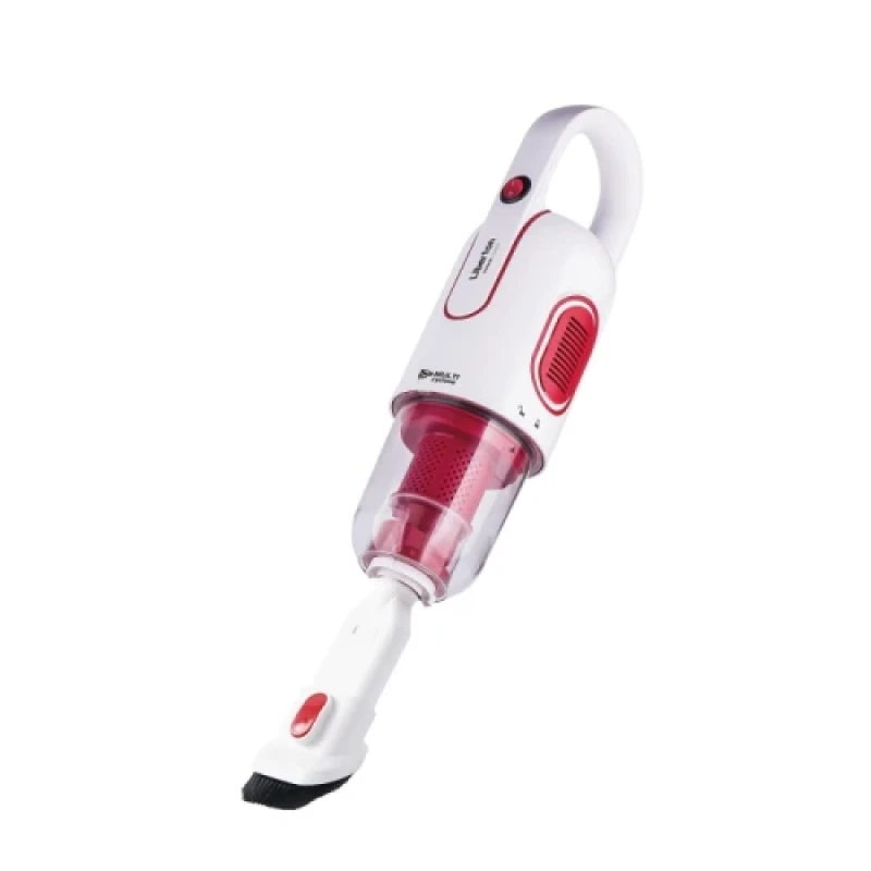 Пилосос Liberton LVC-4316, White/Red, 600 Вт, ємність пилозбірника 0.6 л, акумуляторний, сухе, вологе прибирання, щітка ULTRA clean, комбінована насадка 2 в 1, насадка для вологого прибирання (LVC-4316)