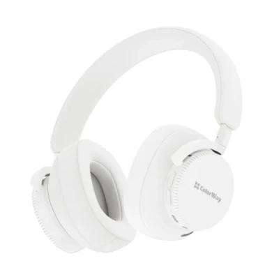 Навушники бездротові ColorWay "PRIME", White, Bluetooth 6.0 / 3.5 мм, мікрофон, динаміки 40 мм, акумулятор 400 mAh, Type-C (CW-HBT01WT)