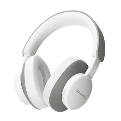 Навушники бездротові ColorWay "CORE", White/Grey, Bluetooth 6.0 / 3.5 мм, мікрофон, динаміки 40 мм, шумозаглушення (ANC), акумулятор 400 mAh, Type-C (CW-HBT03WG)