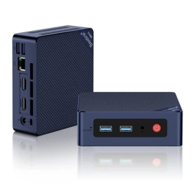 Неттоп Beelink MINI S12 Pro, Navy Blue, N100 (4x3.4 GHz, 6 Вт), 12Gb DDR4 3200 MHz SO-DIMM, 512Gb SSD NVMe, 1x2.5" SATA, UHD Graphics, WiFi 6, Bluetooth 5.2, GLan, 4xUSB 3.2, 2xHDMI, Windows 11 Pro, кріплення VESA у комплекті