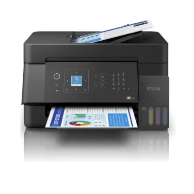 БФП струменевий кольоровий A4 Epson L5390, Black, WiFi, 5760х1440 dpi, факс, до 33/15 стор/хв, РК екран 3.7 см, ADF, Lan / USB, вбудоване СБПЧ, чорнило Epson 103 (C11CL59405)