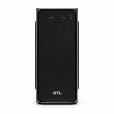 Корпус GTL T1638E1-U2 Black, БЖ 500W, Midi Tower, ATX / MicroATX / Mini ITX, 2xUSB 2.0, CPU - 150мм/VGA - 300мм, 1x80мм PWM, 365x176x410 мм, 0.4 мм, 2.4 кг